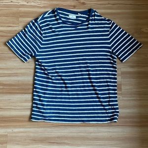 GANT blue and white striped linen t-shirt